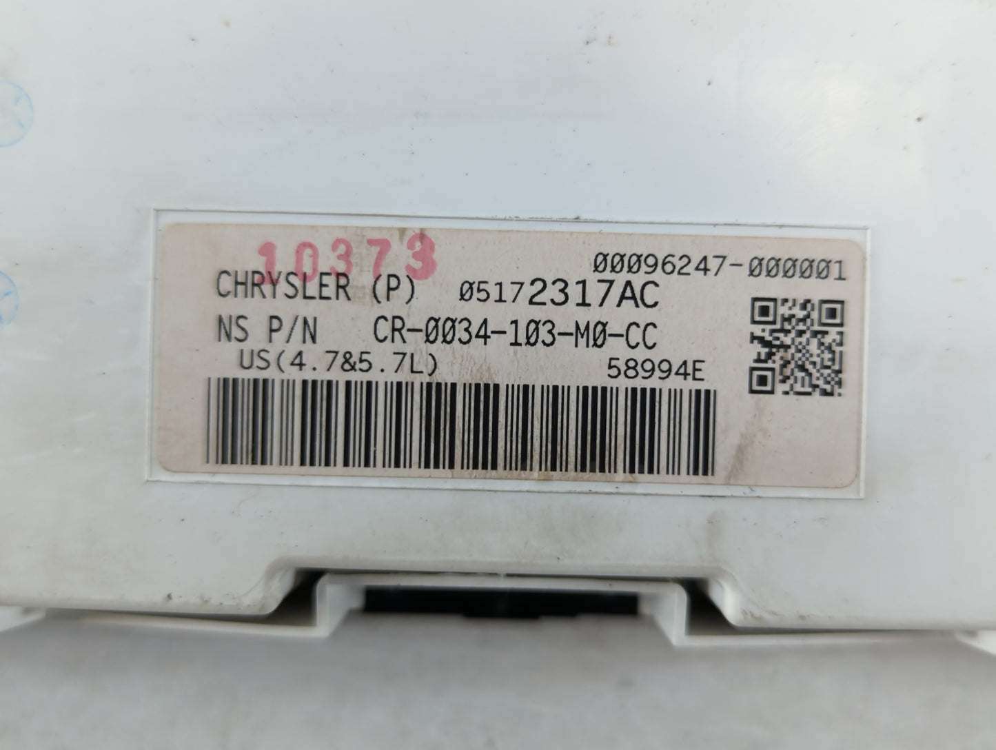 2007 Jeep Grand Cherokee Instrument Cluster Speedometer Gauges P/N:CR-0034-103-M0-CC 05172317AC Fits OEM Used Auto Parts - O