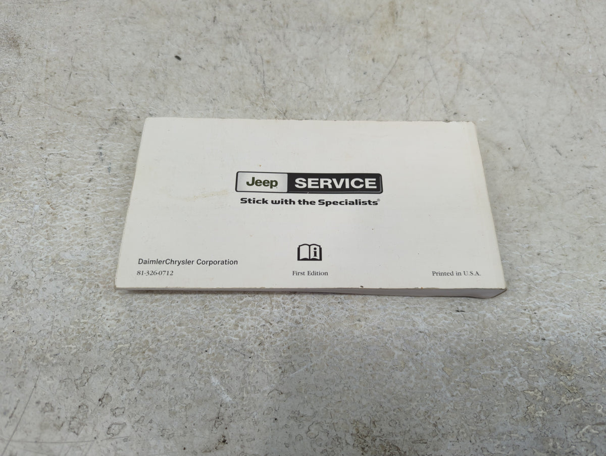 2007 Jeep Patriot Owners Manual Book Guide OEM Used Auto Parts - Oemusedautoparts1.com
