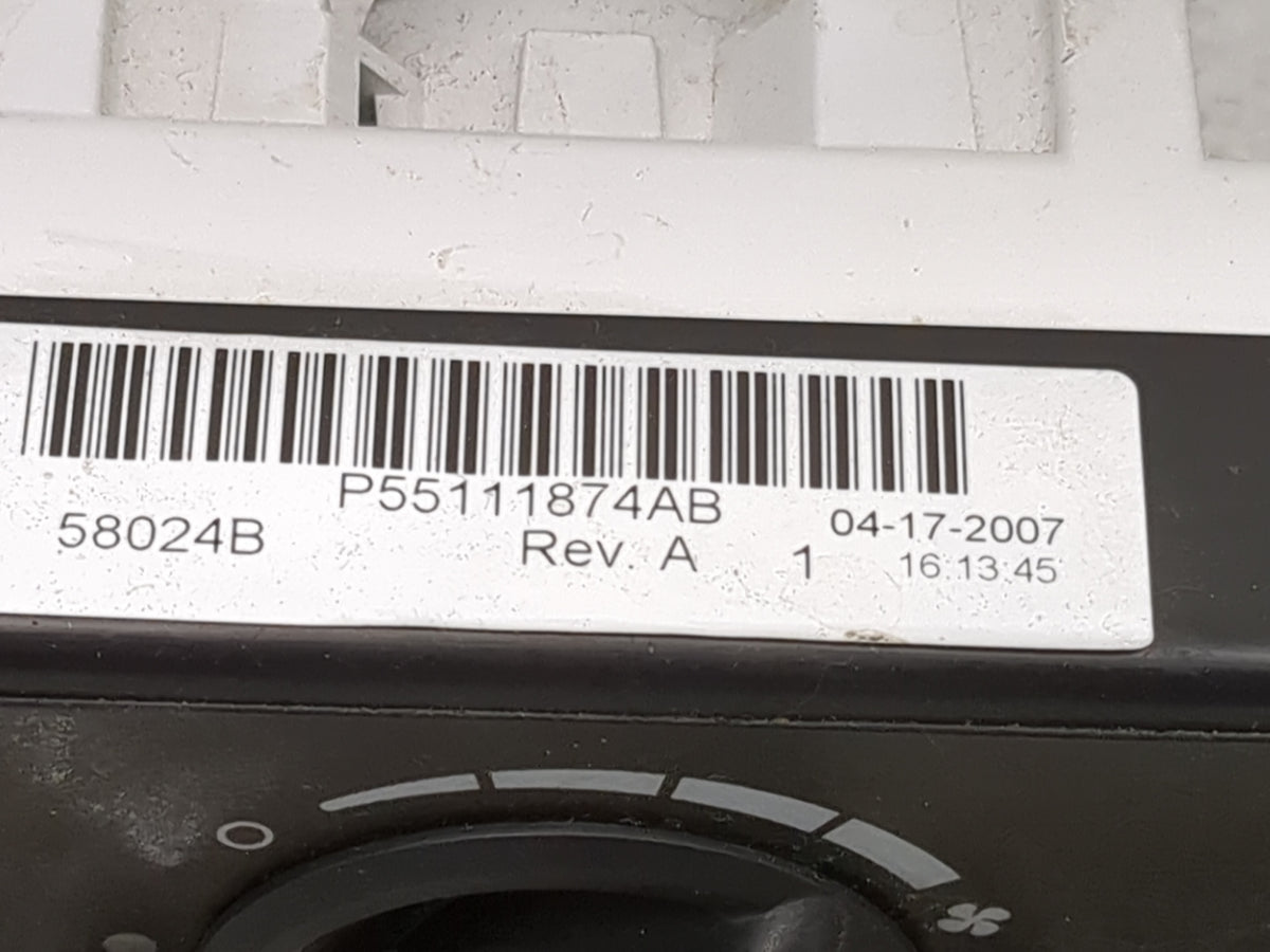 2007-2009 Jeep Patriot Climate Control Module Temperature AC/Heater Replacement P/N:P55111874AB Fits Fits 2007 2008 2009 OEM