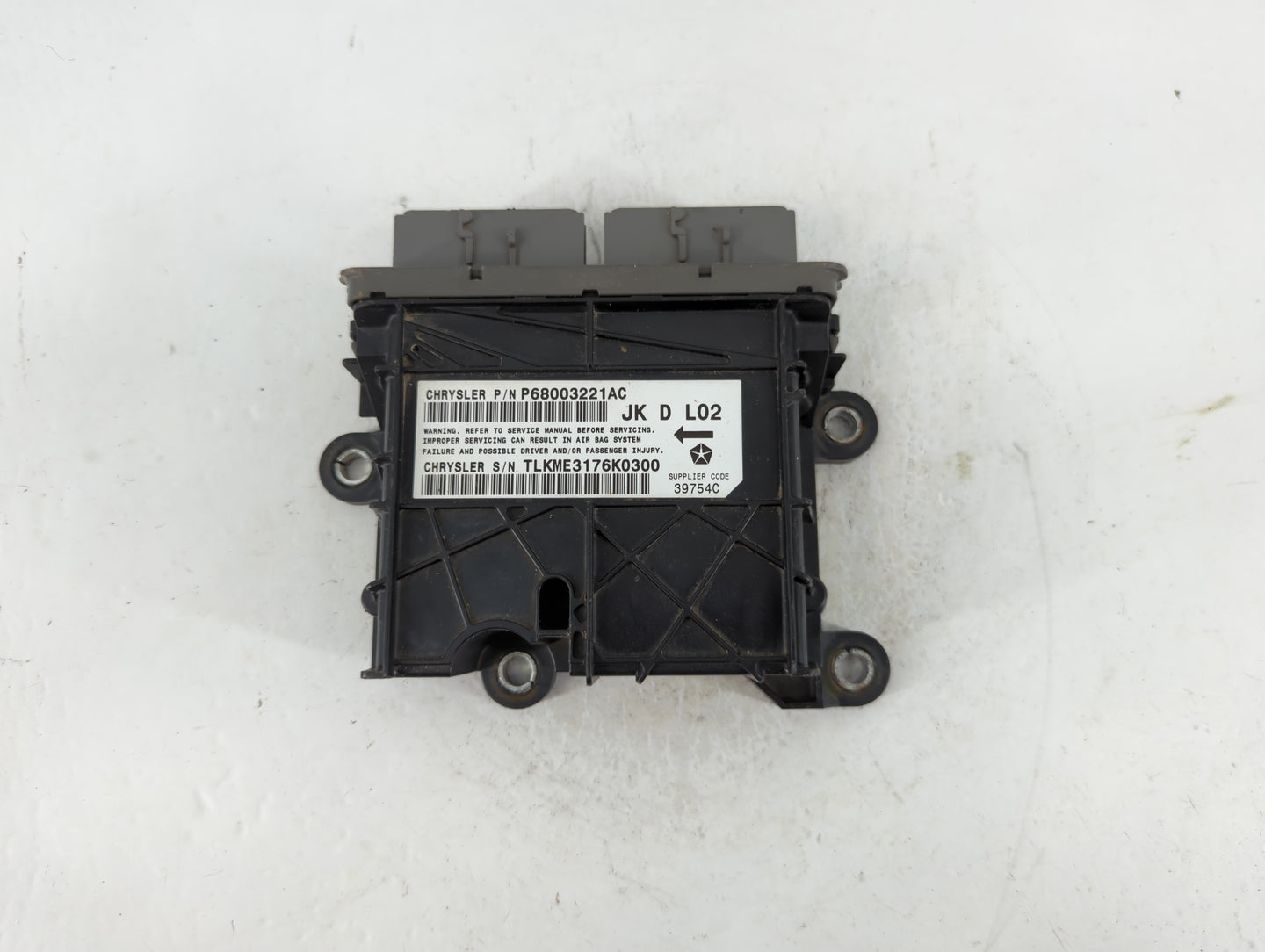 2007-2007 Jeep Wrangler Airbag Control Module P68003221ac - Oemusedautoparts1.com