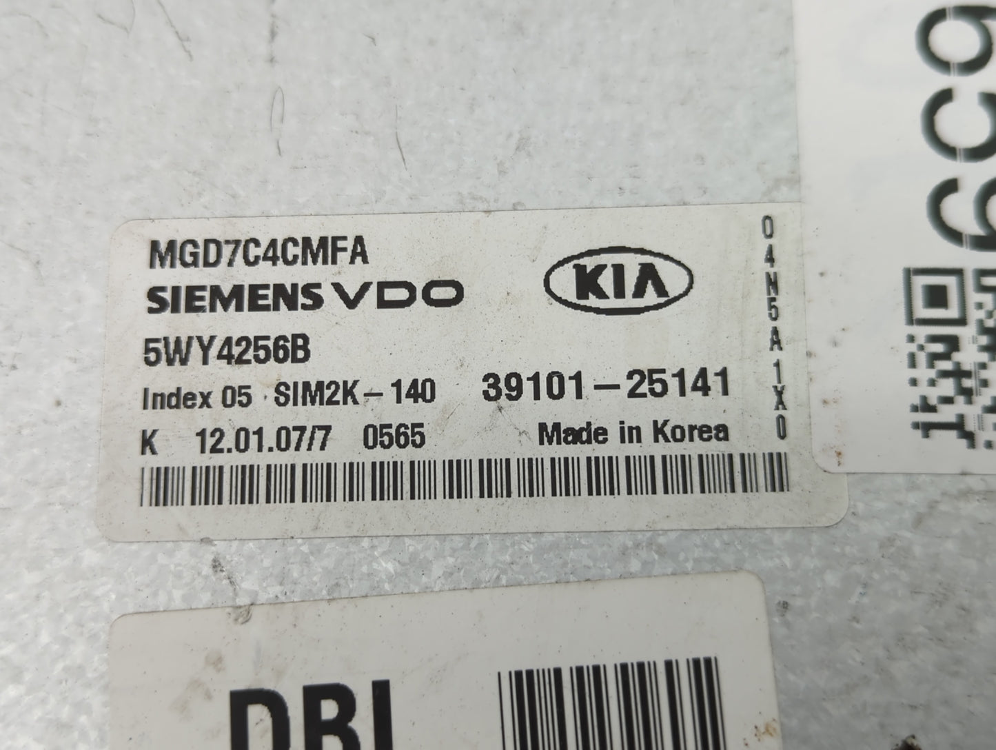 2006-2008 Kia Optima PCM Engine Control Computer ECU ECM PCU OEM P/N:5WY4256B 39101-25141 Fits Fits 2006 2007 2008 OEM Used 