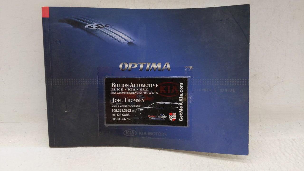 2007 Kia Optima Owners Manual Book Guide OEM Used Auto Parts - Oemusedautoparts1.com