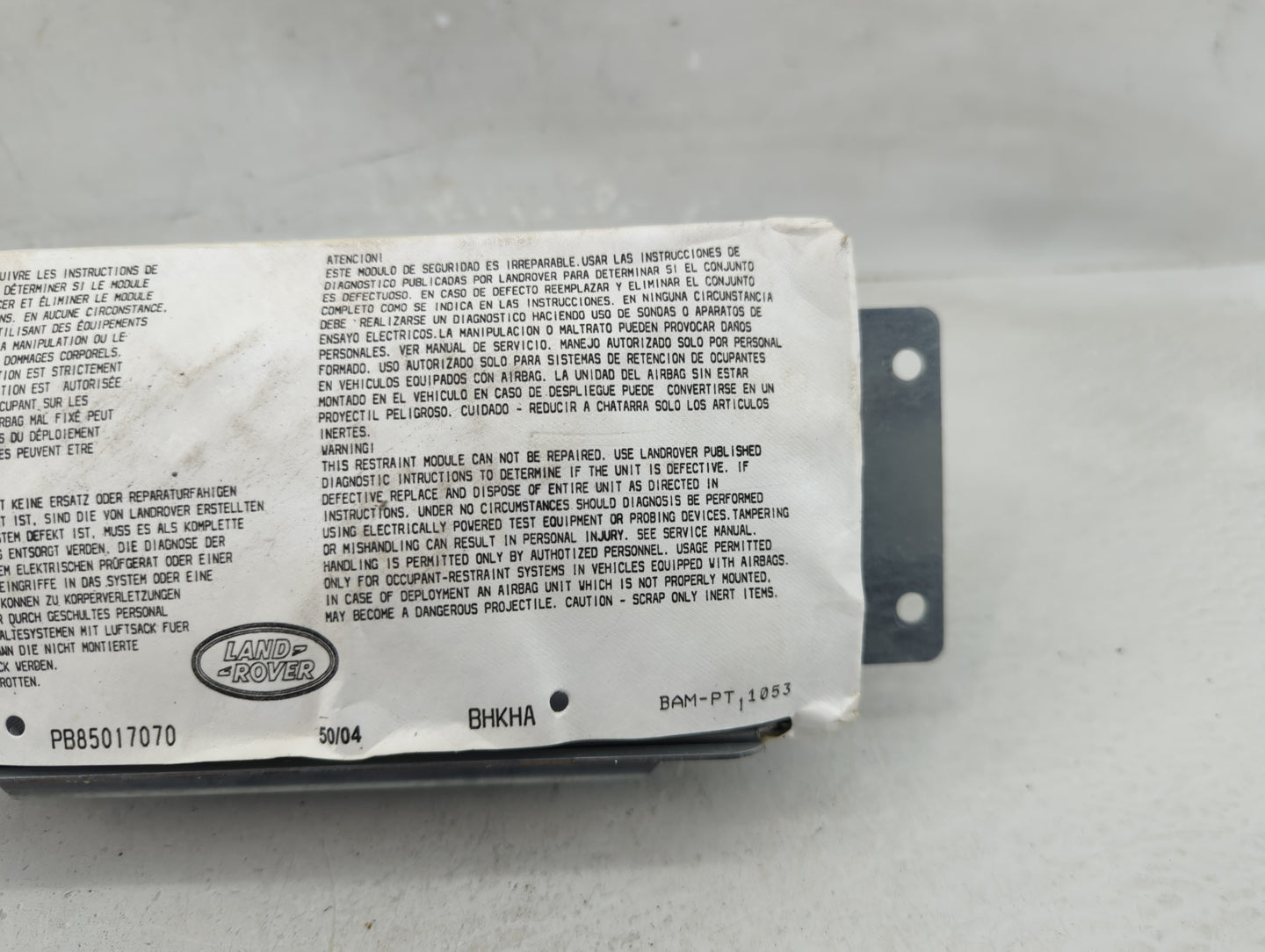 2006-2009 Land Rover Range Rover Sport Air Bag Passenger Right Dashboard OEM Fits Fits 2005 2006 2007 2008 2009 OEM Used Aut