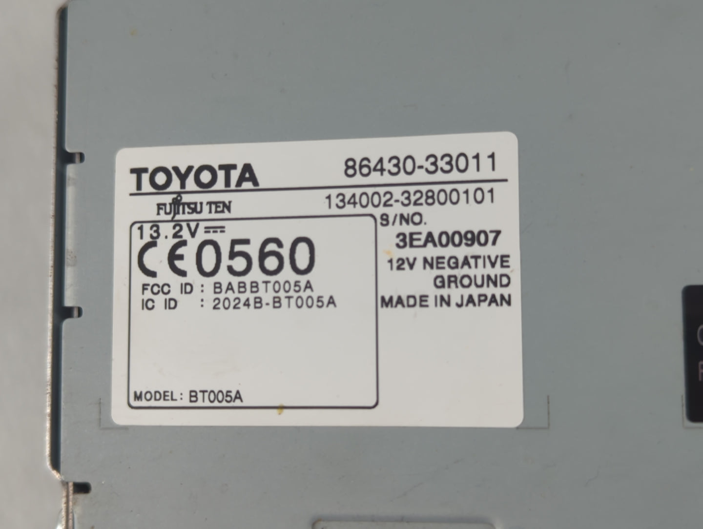 2007-2009 Lexus Es350 Radio AM FM Cd Player Receiver Replacement P/N:86430-33011 Fits Fits 2007 2008 2009 OEM Used Auto Part