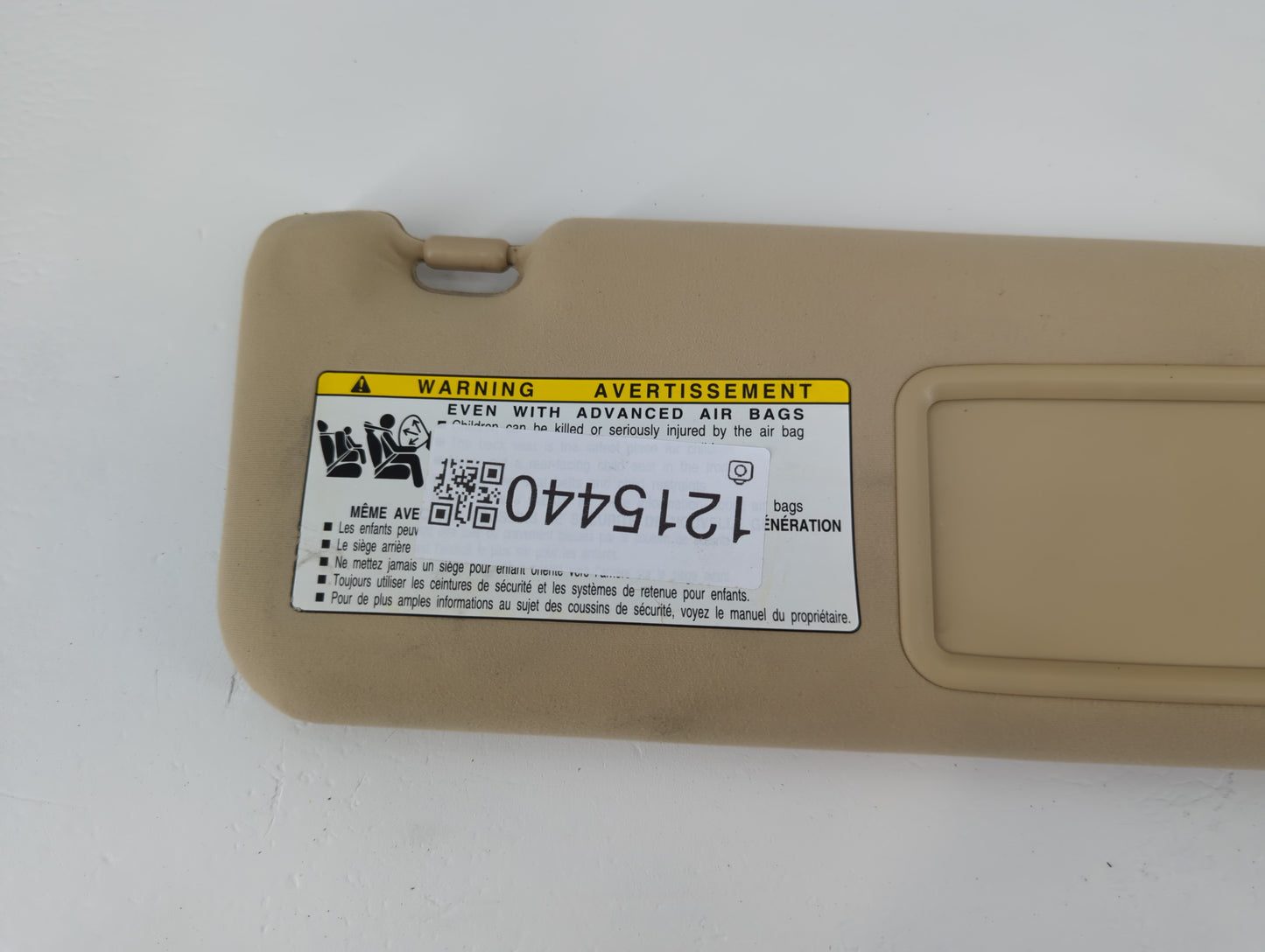 2007-2009 Lexus Es350 Sun Visor Shade Replacement Passenger Right Mirror Fits Fits 2007 2008 2009 OEM Used Auto Parts - Oemu