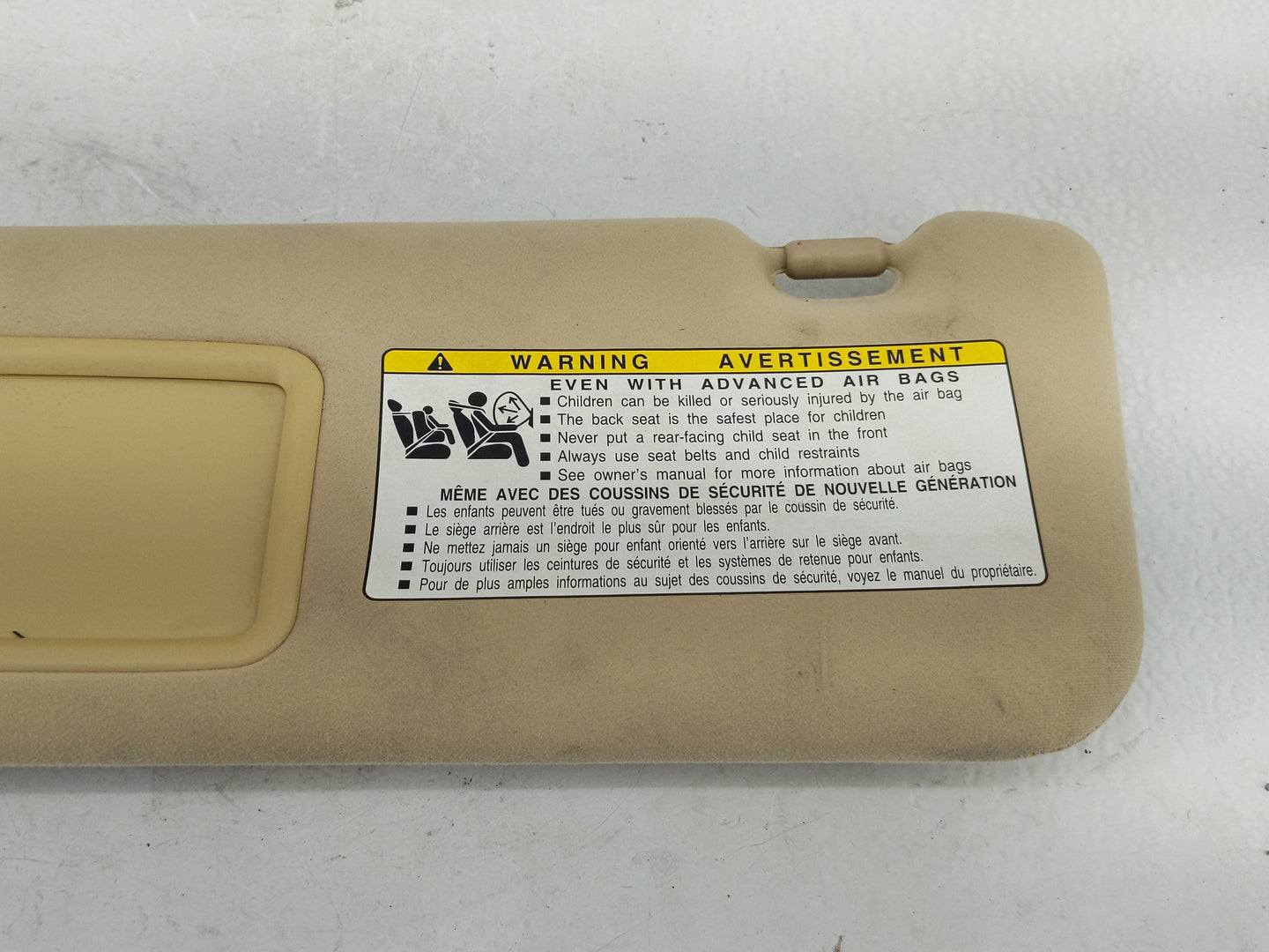 2007 Lexus Es350 Sun Visor Shade Replacement Driver Left Mirror Fits OEM Used Auto Parts - Oemusedautoparts1.com