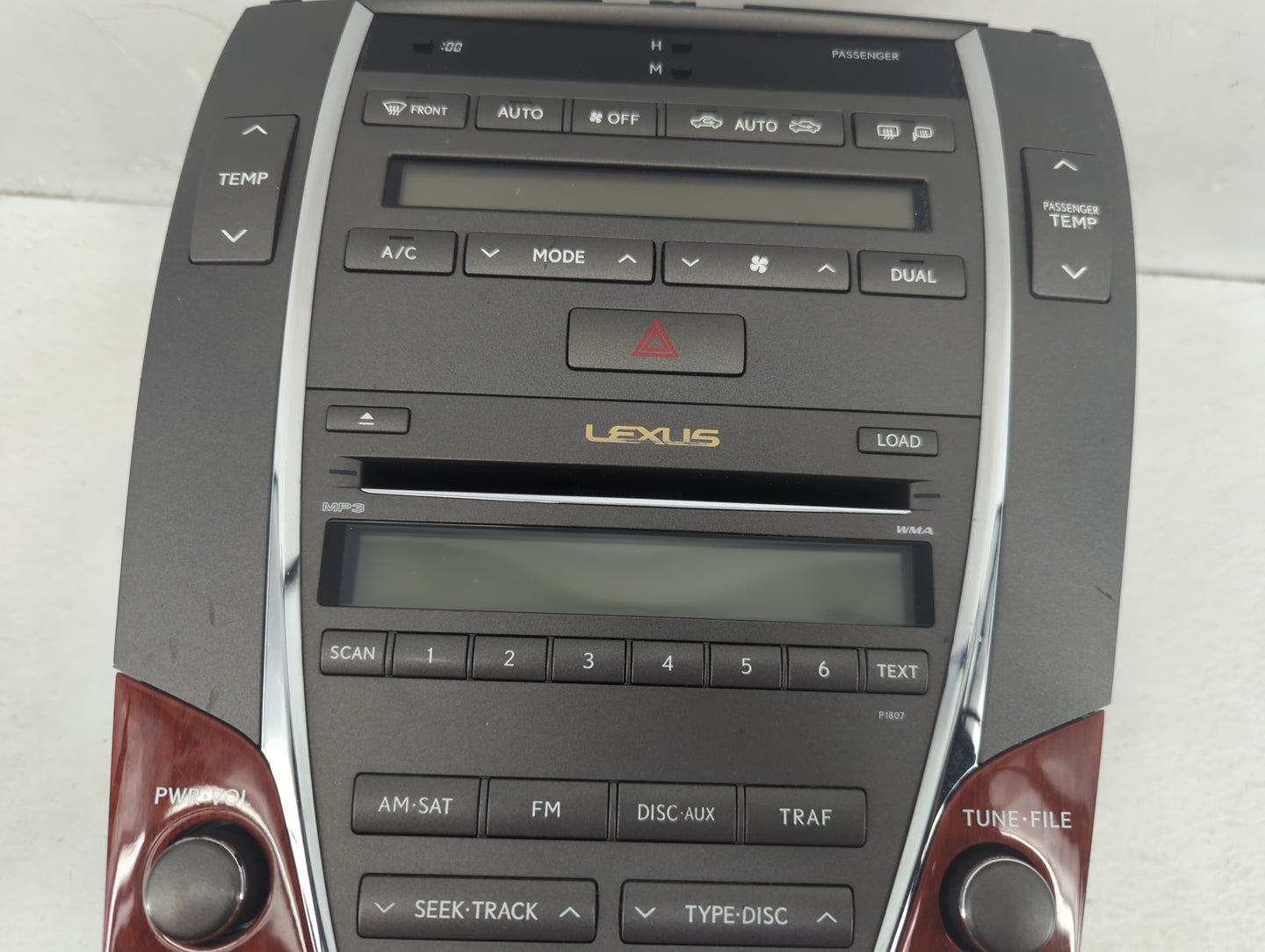 2007-2009 Lexus Es350 Radio AM FM Cd Player Receiver Replacement P/N:86120-33720 Fits Fits 2007 2008 2009 OEM Used Auto Part