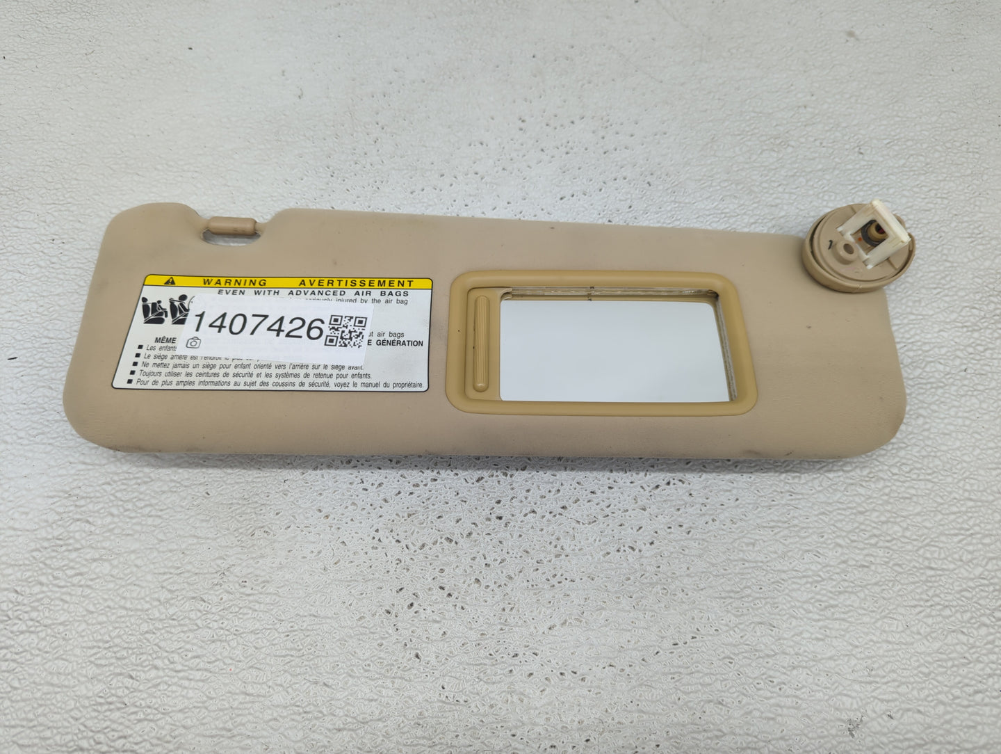2007-2009 Lexus Es350 Sun Visor Shade Replacement Passenger Right Mirror Fits Fits 2007 2008 2009 OEM Used Auto Parts - Oemu