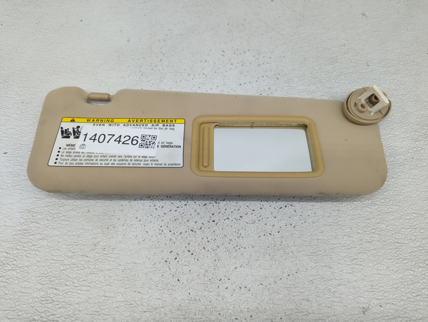 2007-2009 Lexus Es350 Sun Visor Shade Replacement Passenger Right Mirror Fits Fits 2007 2008 2009 OEM Used Auto Parts - Oemu
