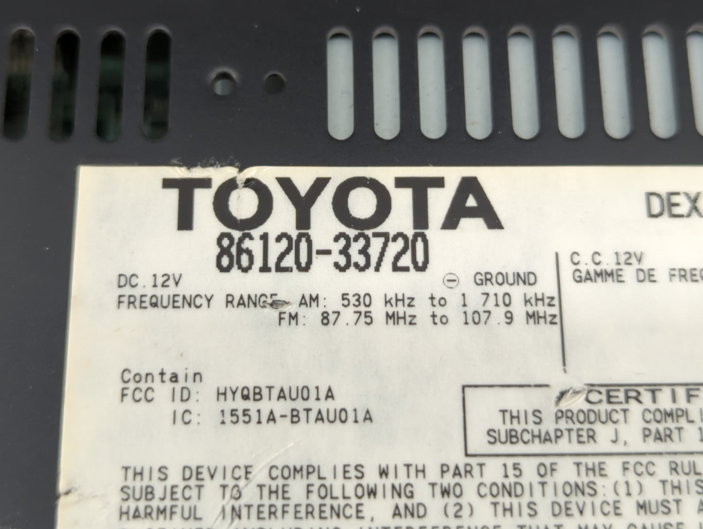2007-2009 Lexus Es350 Am Fm Cd Player Radio Receiver - Oemusedautoparts1.com