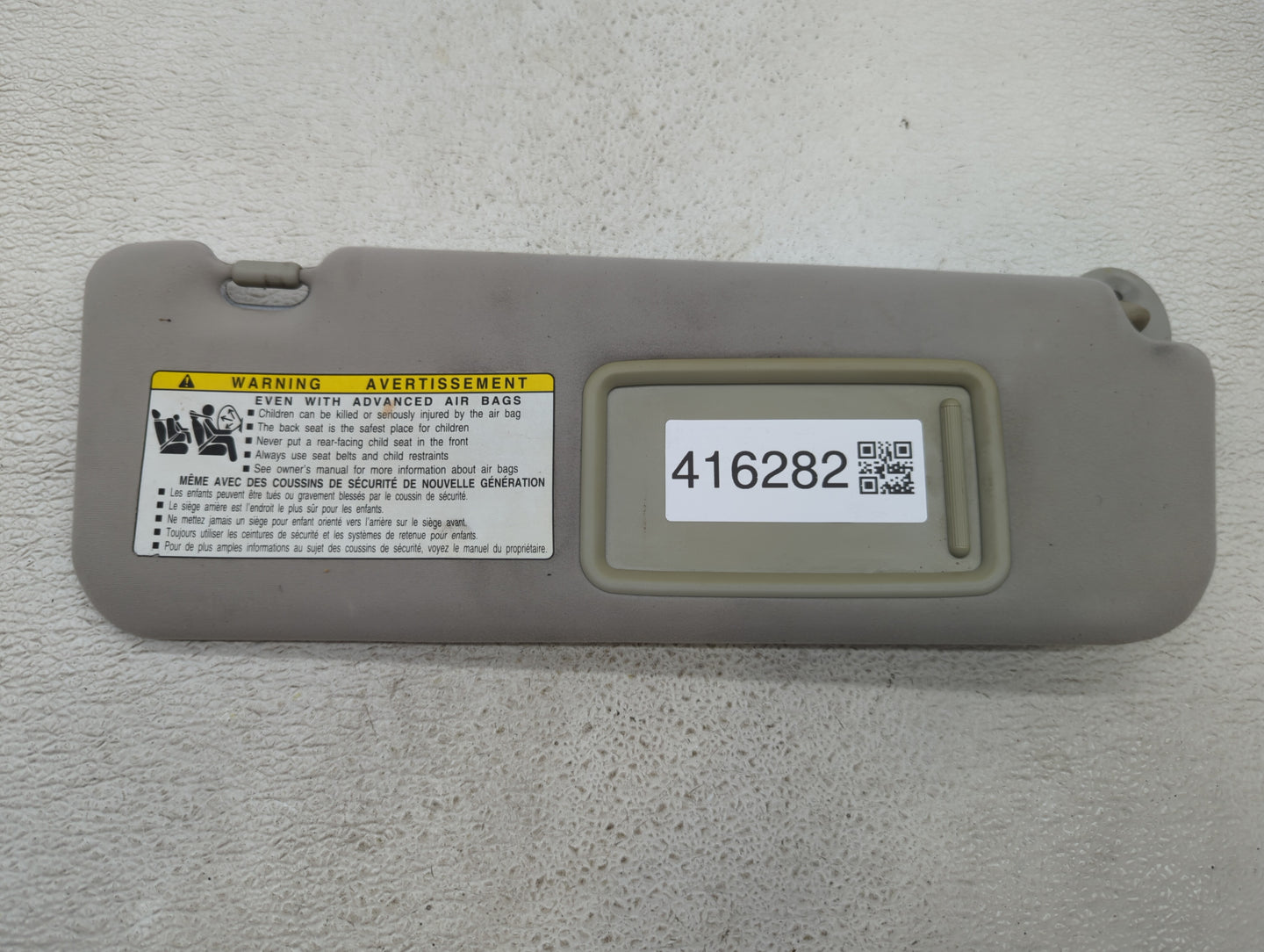 2007-2009 Lexus Es350 Sun Visor Shade Replacement Passenger Right Mirror Fits Fits 2007 2008 2009 OEM Used Auto Parts - Oemu