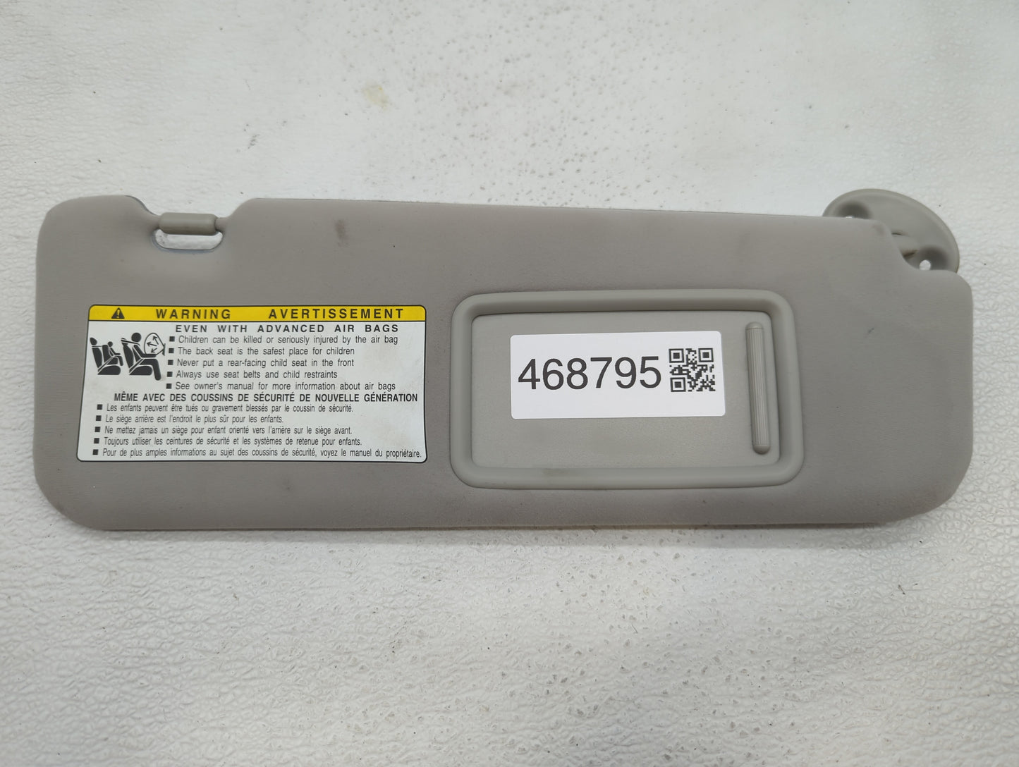 2007-2009 Lexus Es350 Sun Visor Shade Replacement Passenger Right Mirror Fits Fits 2007 2008 2009 OEM Used Auto Parts - Oemu