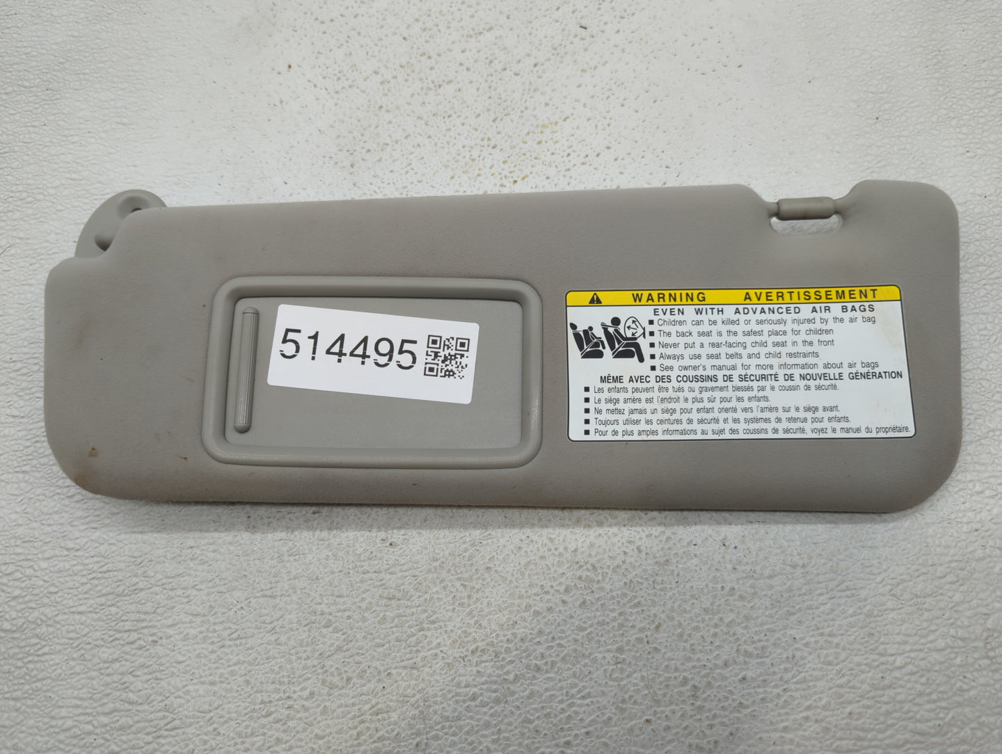 2007-2009 Lexus Es350 Sun Visor Shade Replacement Driver Left Mirror Fits Fits 2007 2008 2009 OEM Used Auto Parts - Oemuseda