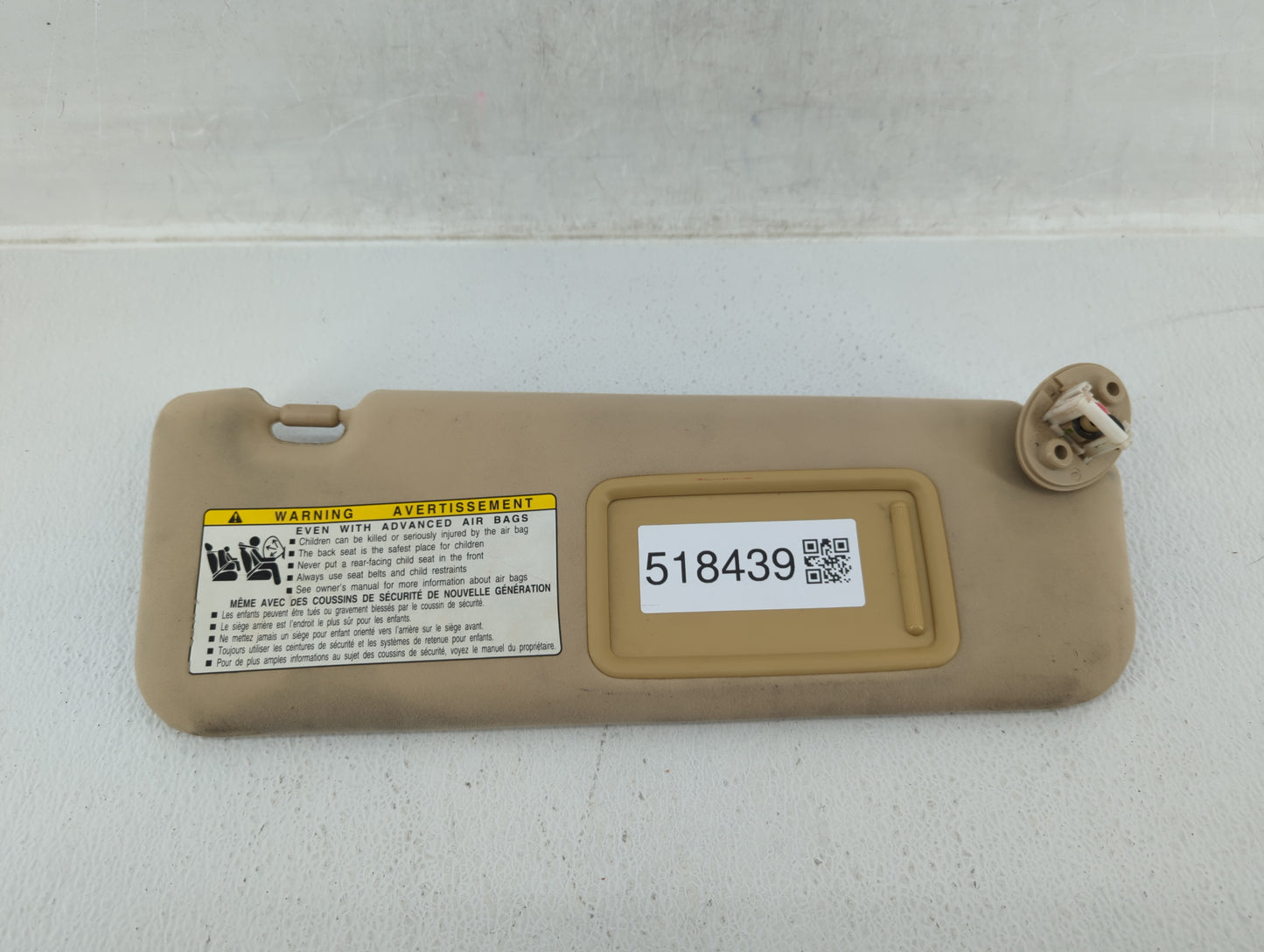 2007-2009 Lexus Es350 Sun Visor Shade Replacement Passenger Right Mirror Fits Fits 2007 2008 2009 OEM Used Auto Parts - Oemu