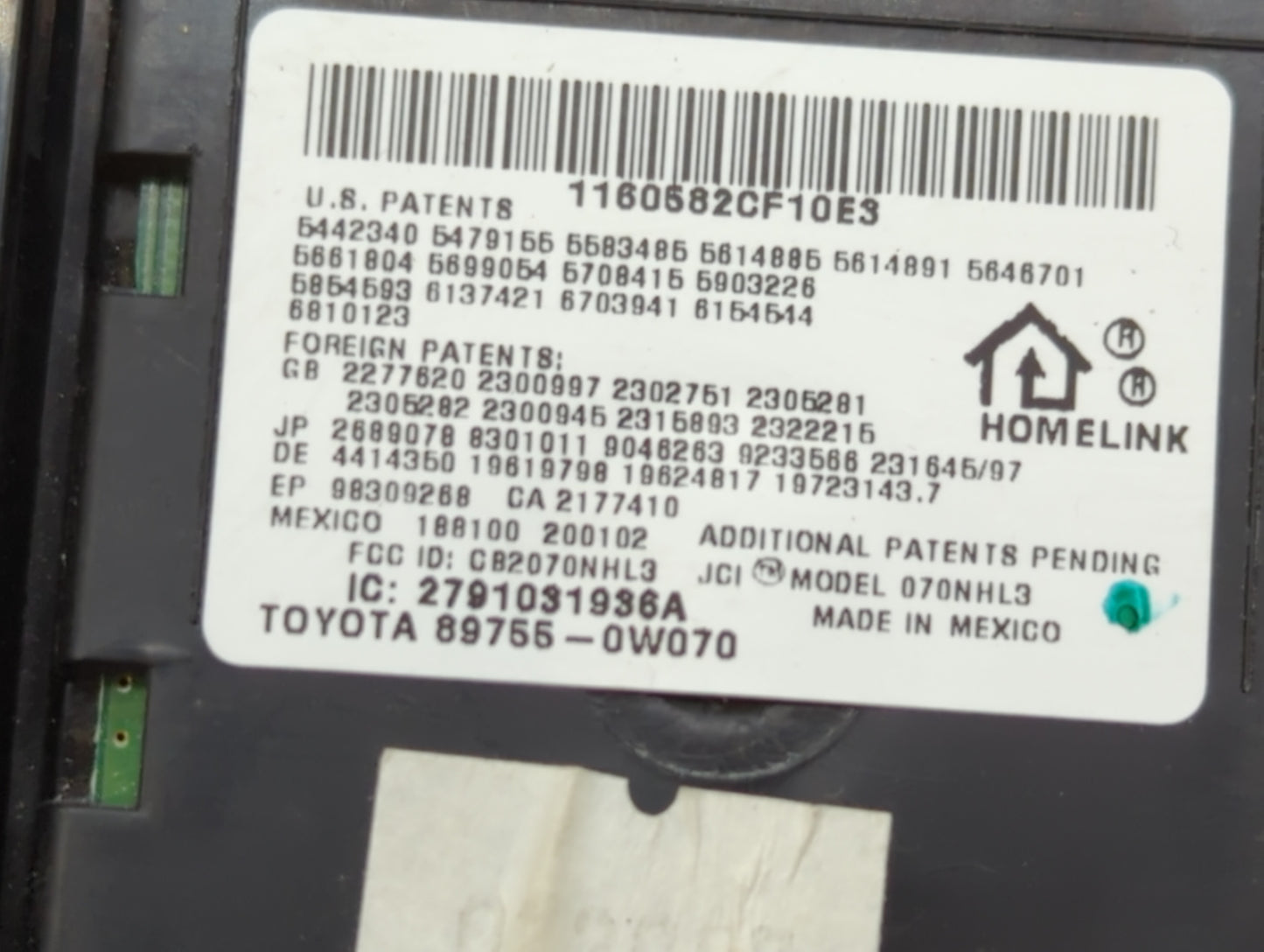 2007-2010 Lexus Es350 Overhead Roof Console 548764 - Oemusedautoparts1.com