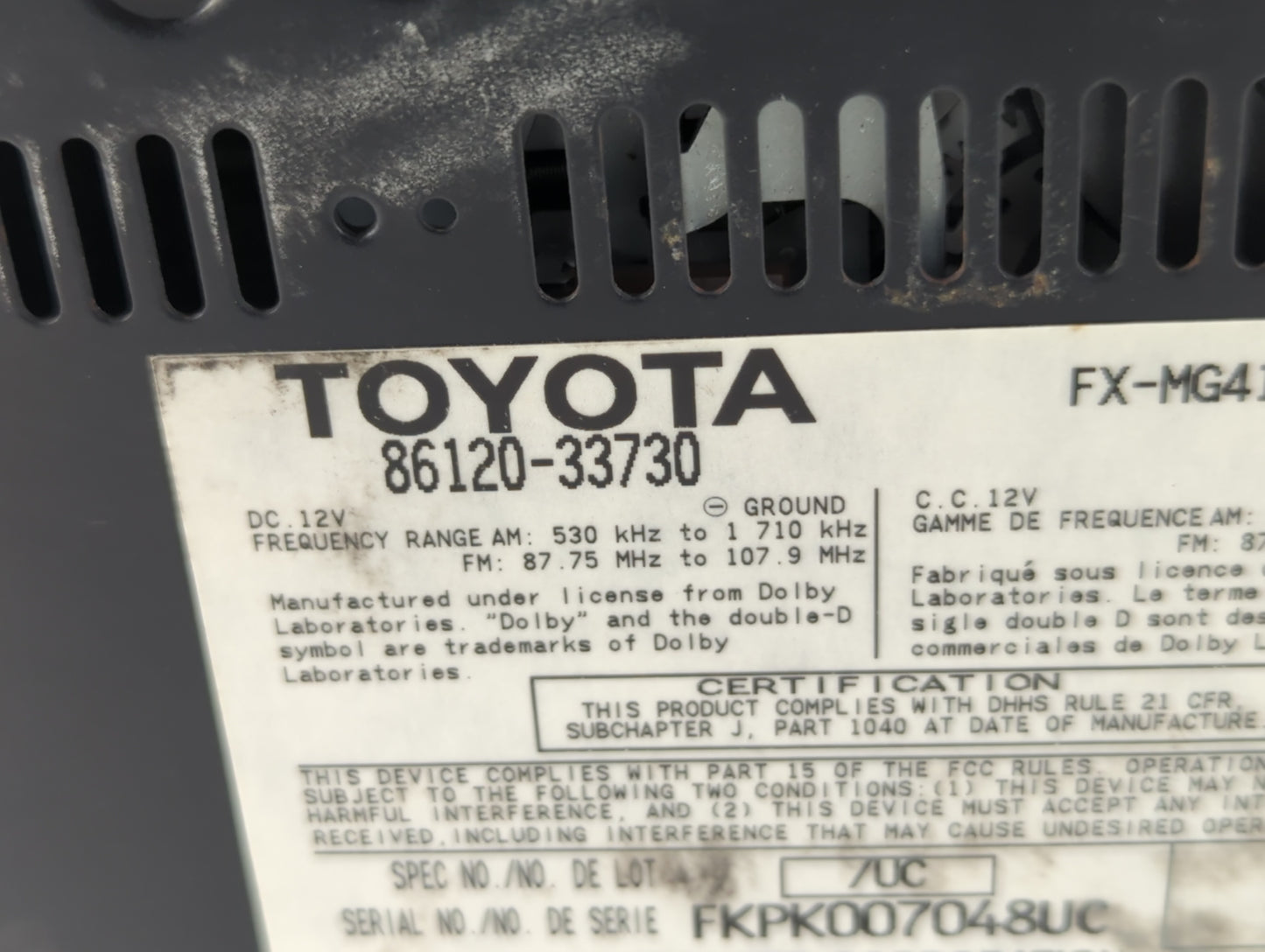 2007-2007 Lexus Es350 Information Display Screen - Oemusedautoparts1.com