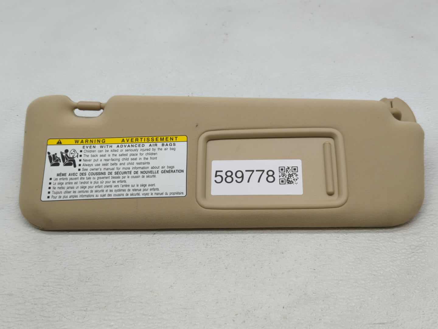 2007-2009 Lexus Es350 Sun Visor Shade Replacement Passenger Right Mirror Fits Fits 2007 2008 2009 OEM Used Auto Parts - Oemu