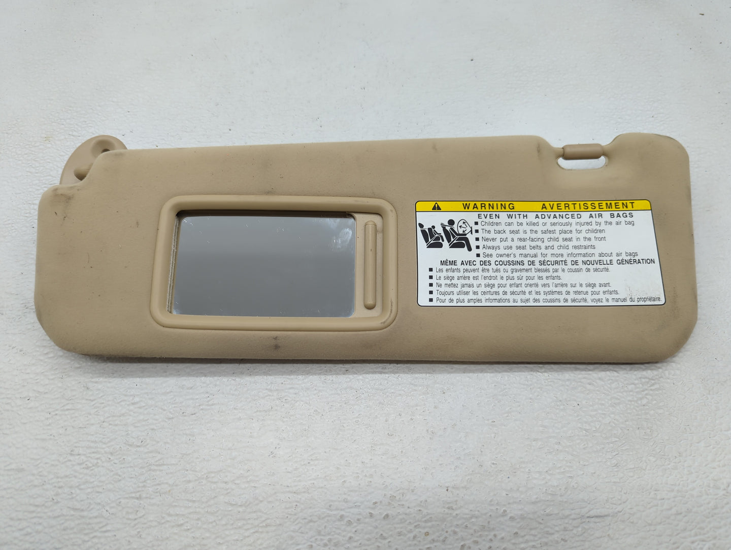 2007-2009 Lexus Es350 Sun Visor Shade Replacement Passenger Right Mirror Fits Fits 2007 2008 2009 OEM Used Auto Parts - Oemu
