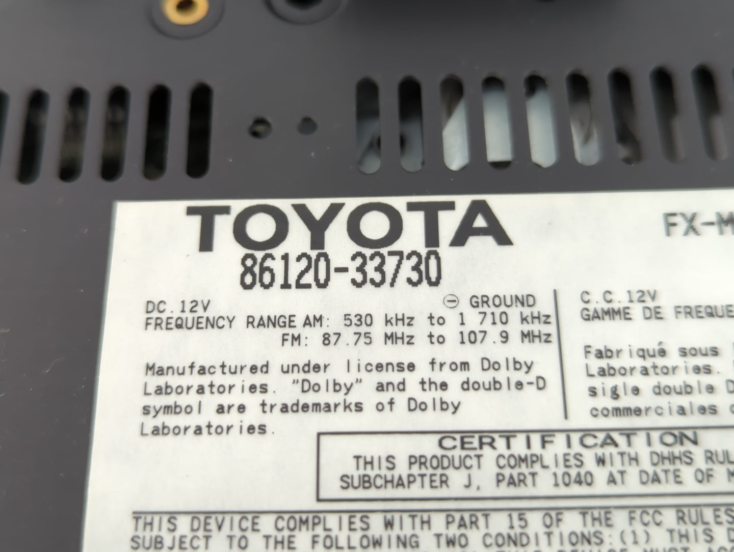 2007-2009 Lexus Es350 Radio Control Panel - Oemusedautoparts1.com