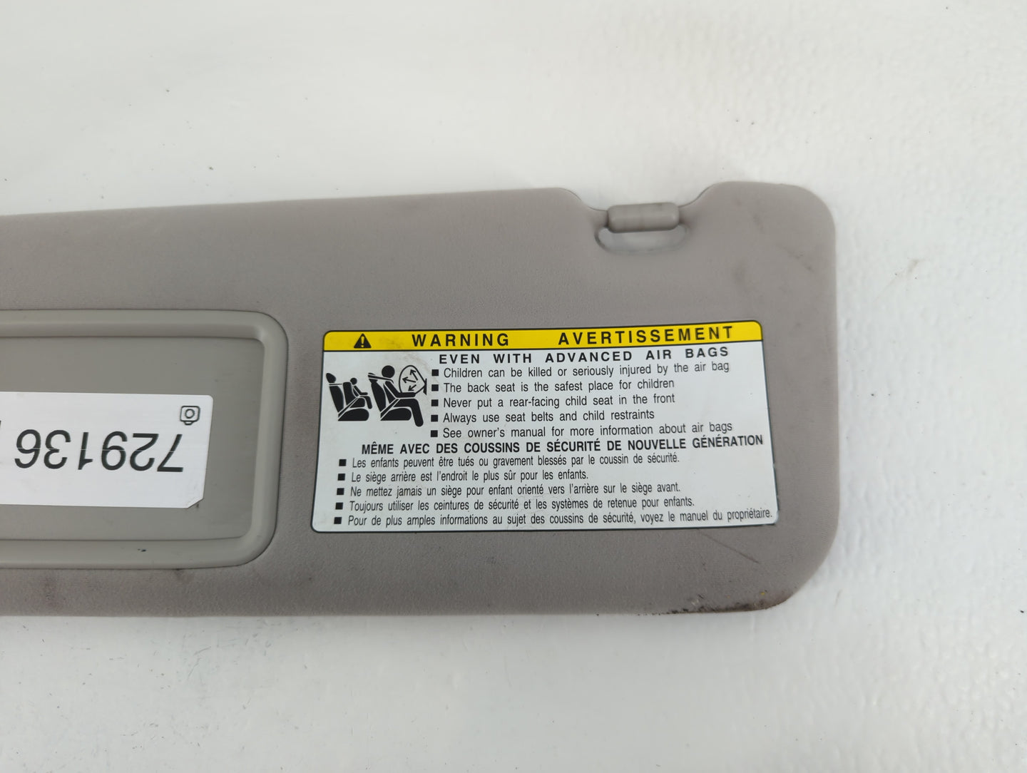 2007-2009 Lexus Es350 Sun Visor Shade Replacement Driver Left Mirror Fits Fits 2007 2008 2009 OEM Used Auto Parts - Oemuseda