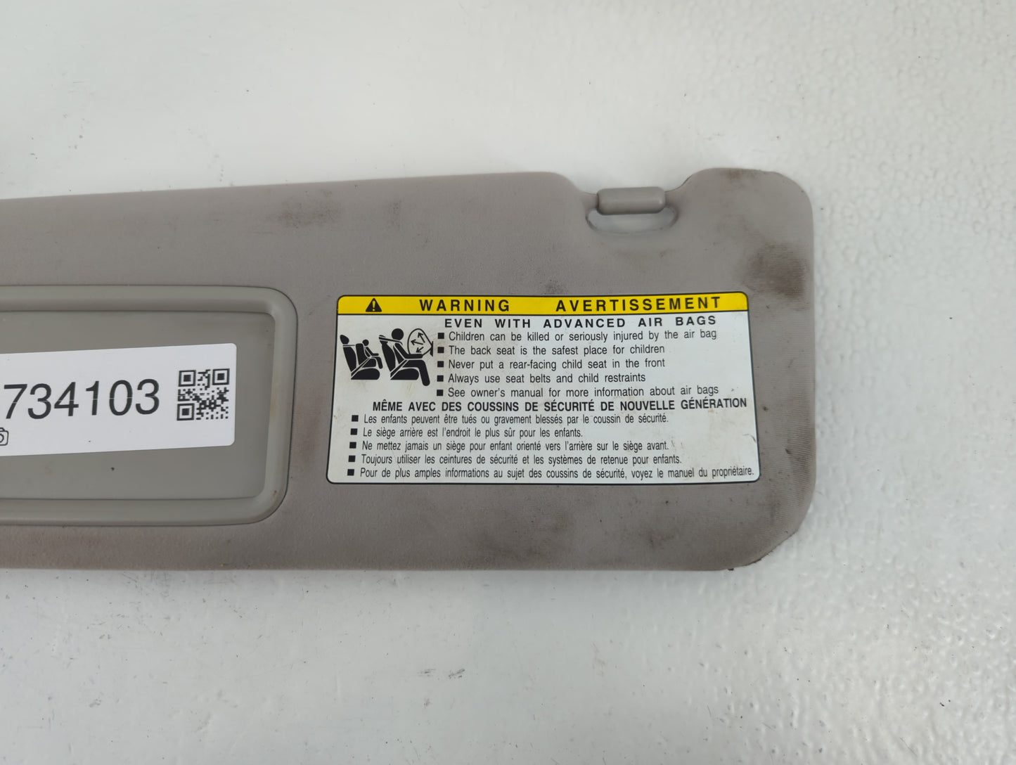 2007-2009 Lexus Es350 Sun Visor Shade Replacement Driver Left Mirror Fits Fits 2007 2008 2009 OEM Used Auto Parts - Oemuseda
