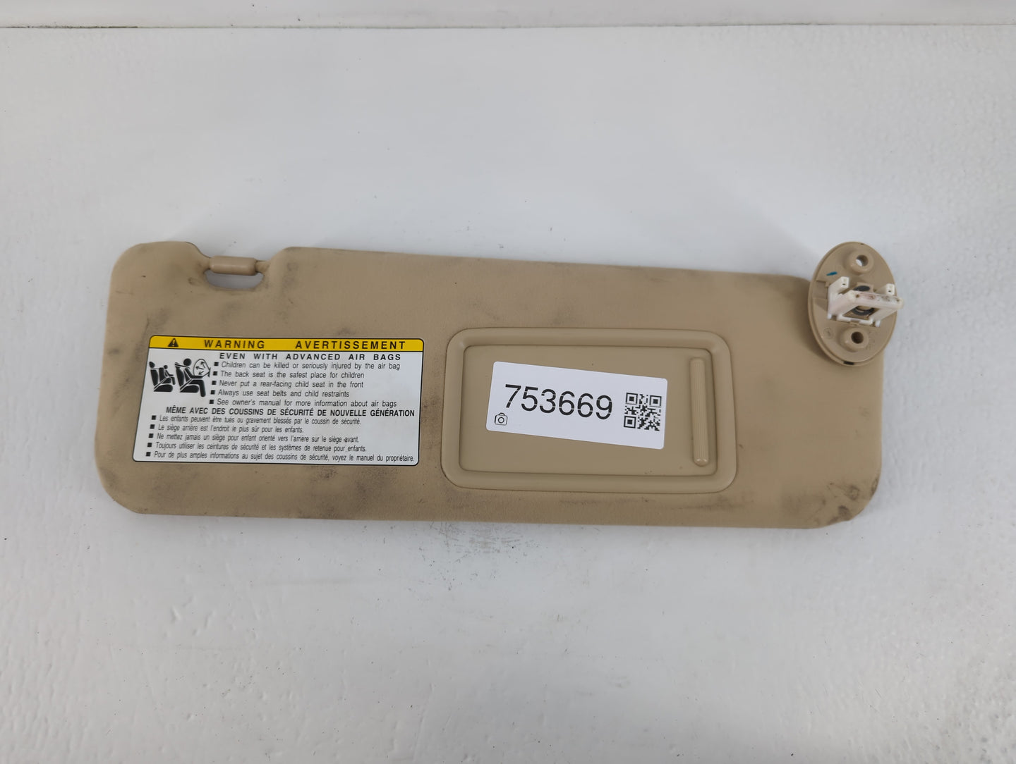 2007-2009 Lexus Es350 Sun Visor Shade Replacement Passenger Right Mirror Fits Fits 2007 2008 2009 OEM Used Auto Parts - Oemu