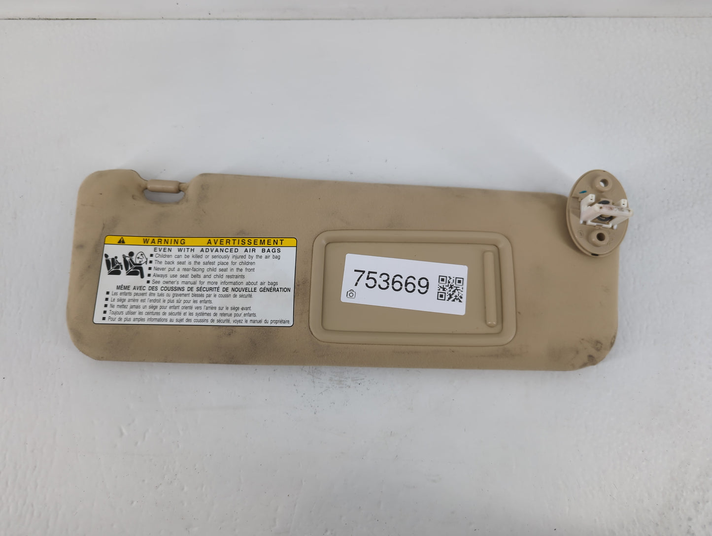 2007-2009 Lexus Es350 Sun Visor Shade Replacement Passenger Right Mirror Fits Fits 2007 2008 2009 OEM Used Auto Parts - Oemu