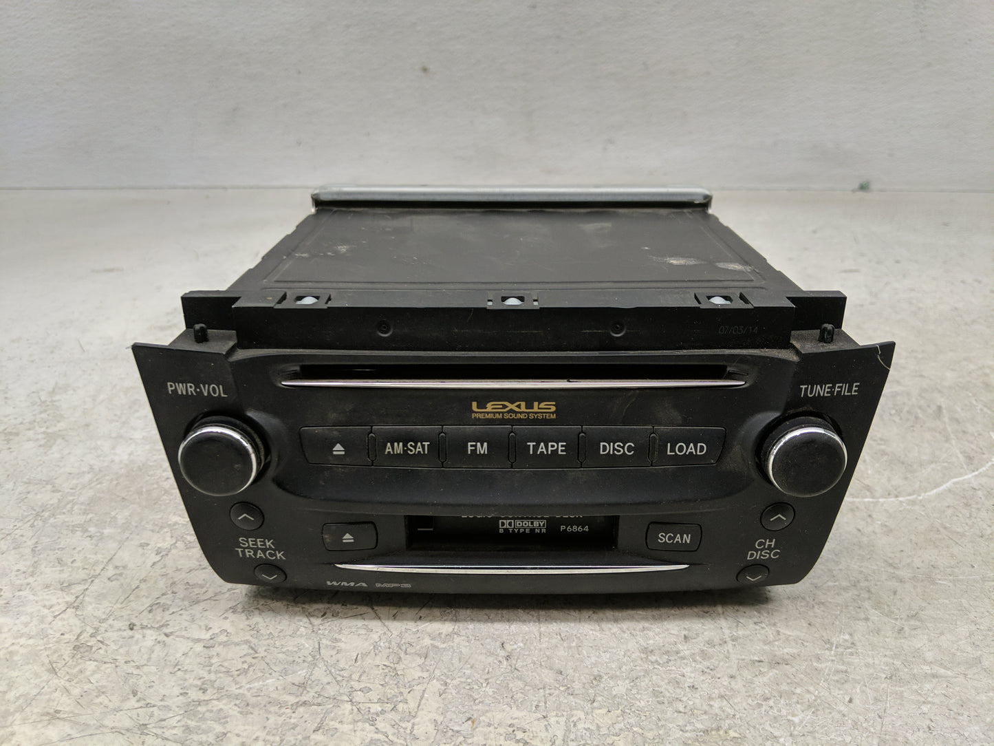 2007 Lexus Gs350 Radio AM FM Cd Player Receiver Replacement P/N:86120-30A80-C0 Fits OEM Used Auto Parts - Oemusedautoparts1.