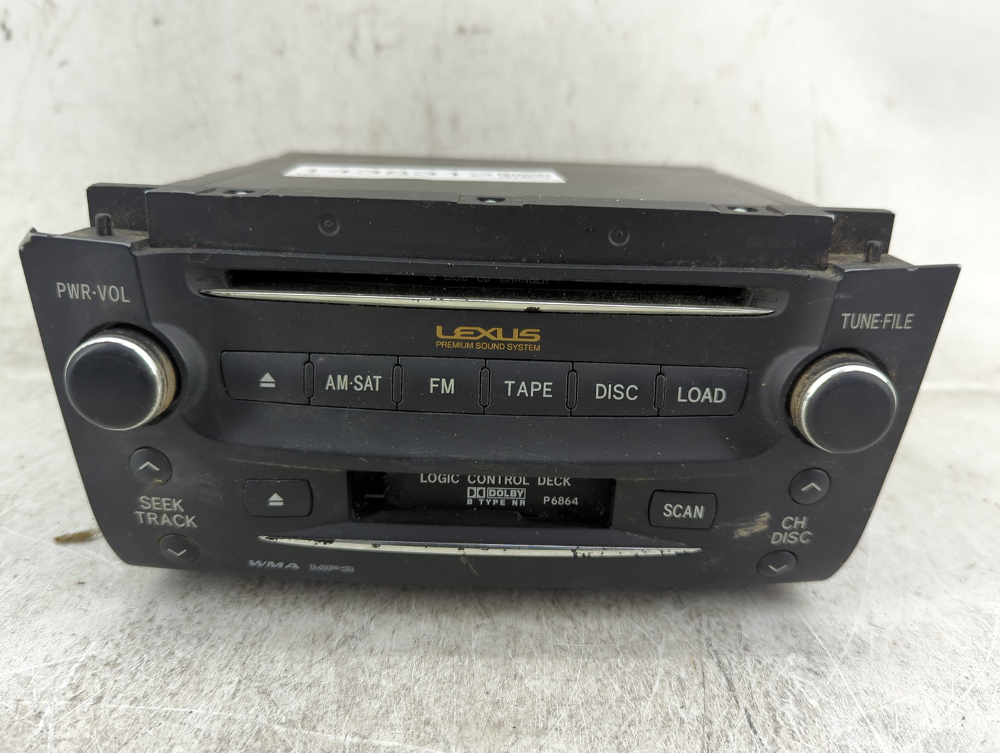 2007 Lexus Gs350 Radio AM FM Cd Player Receiver Replacement P/N:86120-30A80-C0 FX-MG5157ZT-02, FPK001835UC Fits OEM Used Aut