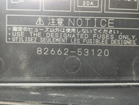 2006-2015 Lexus Is250 Fusebox Fuse Box Panel Relay Module P/N:82662-53120 Fits OEM Used Auto Parts - Oemusedautoparts1.com