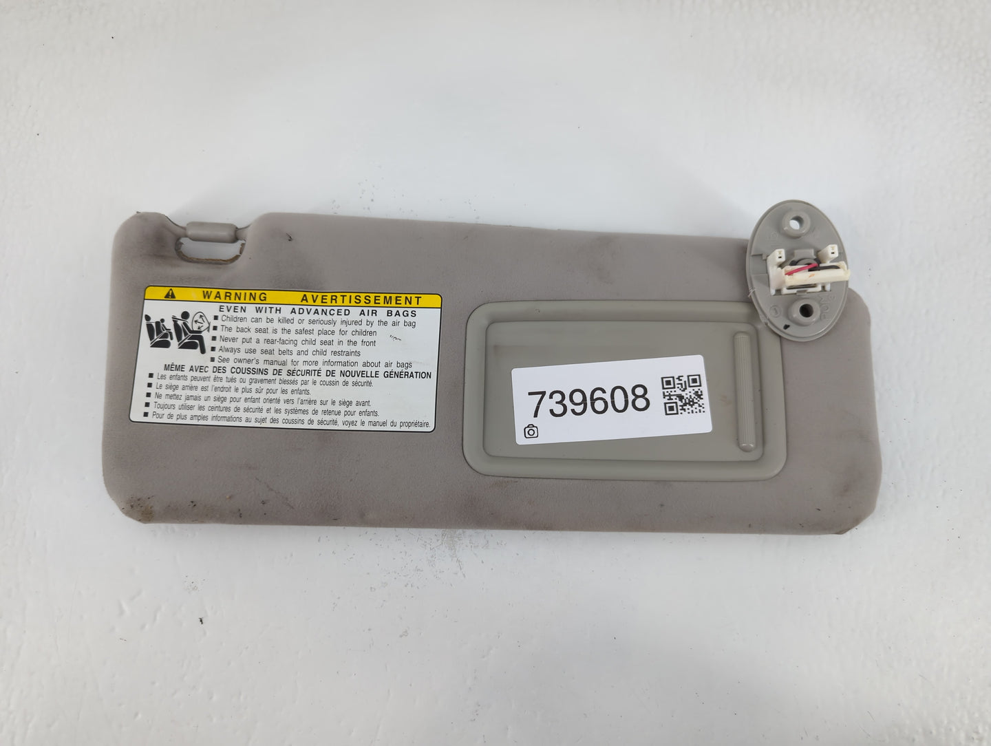 2007-2009 Lexus Is250 Sun Visor Shade Replacement Passenger Right Mirror Fits Fits 2007 2008 2009 OEM Used Auto Parts - Oemu