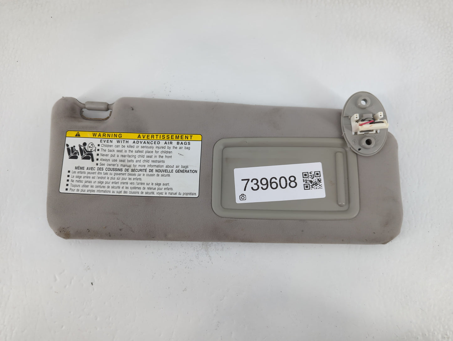 2007-2009 Lexus Is250 Sun Visor Shade Replacement Passenger Right Mirror Fits Fits 2007 2008 2009 OEM Used Auto Parts - Oemu