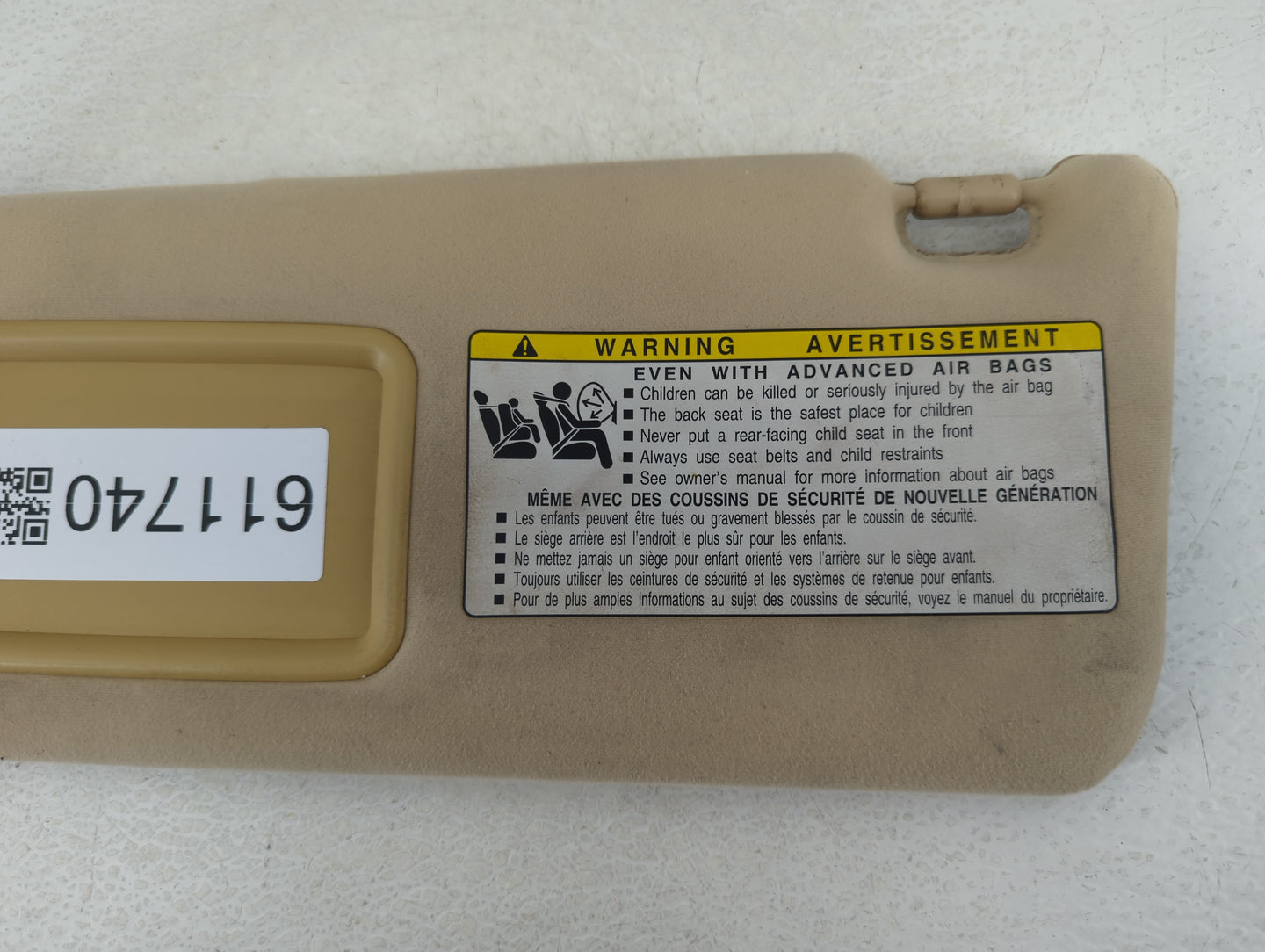 2007-2009 Lexus Is350 Sun Visor Shade Replacement Driver Left Mirror Fits Fits 2007 2008 2009 OEM Used Auto Parts - Oemuseda