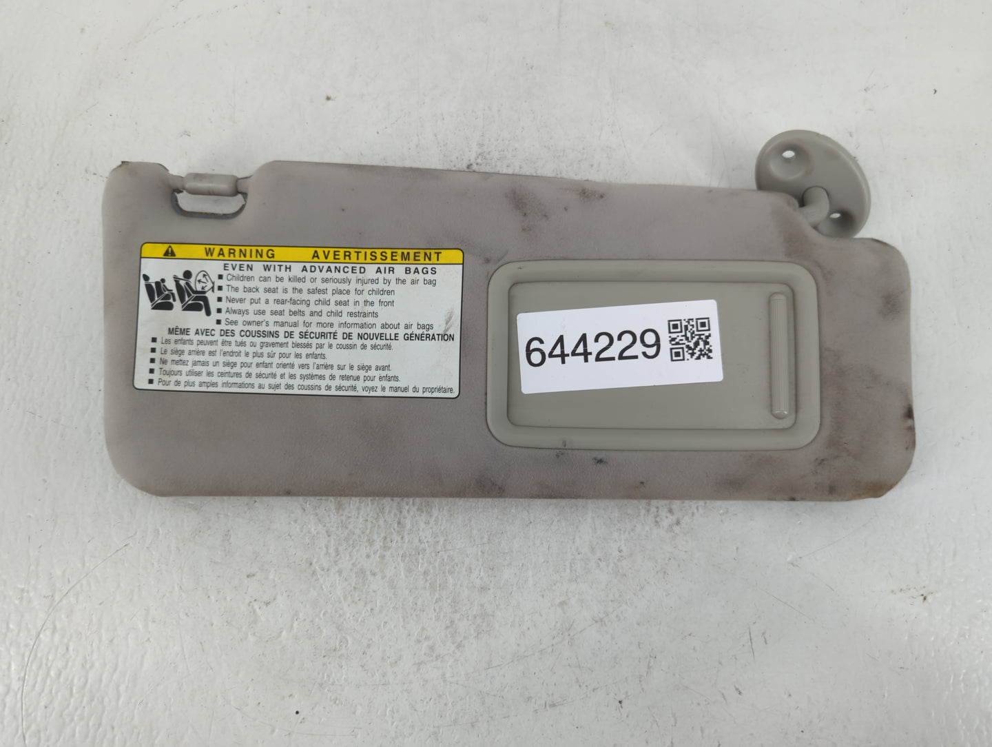 2007-2009 Lexus Is350 Sun Visor Shade Replacement Passenger Right Mirror Fits Fits 2007 2008 2009 OEM Used Auto Parts - Oemu