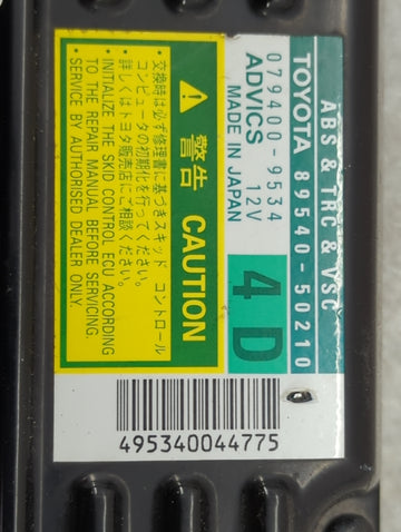 2007-2008 Lexus Ls460 Stability Control Module 89540-50210|079400-9534