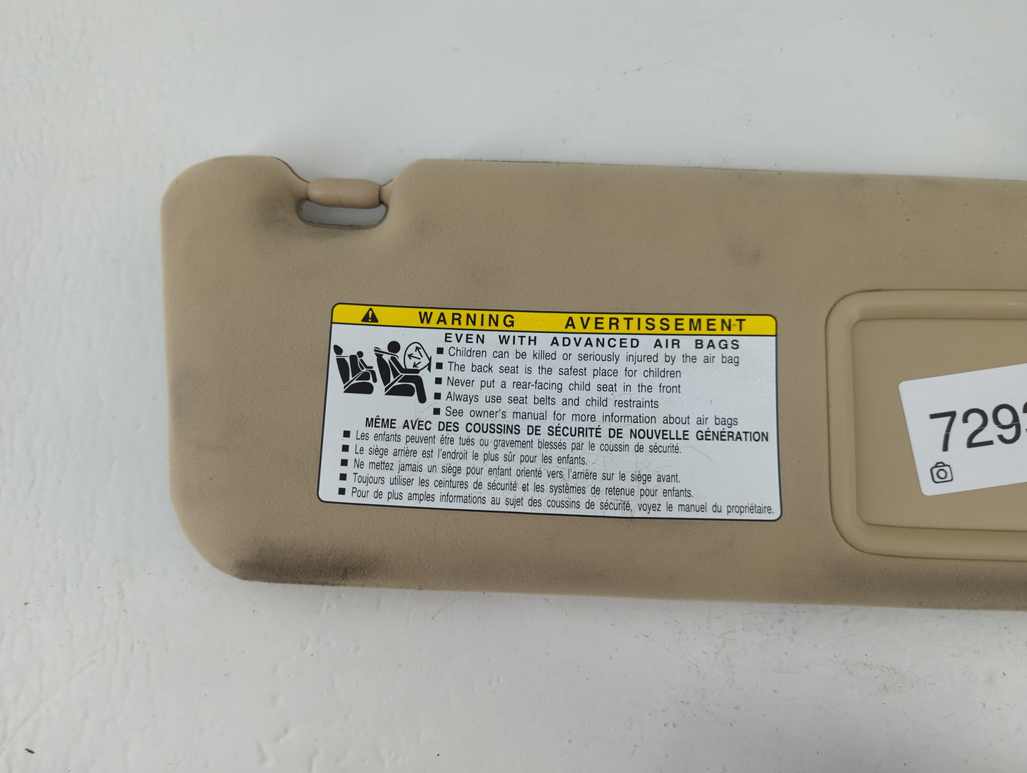 2007-2009 Lexus Ls460 Sun Visor Shade Replacement Passenger Right Mirror Fits Fits 2007 2008 2009 OEM Used Auto Parts - Oemu