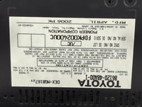 2007-2009 Lexus Rx350 Radio AM FM Cd Player Receiver Replacement P/N:86120-48A00-1 DEX-MG8167ZT Fits Fits 2006 2007 2008 200