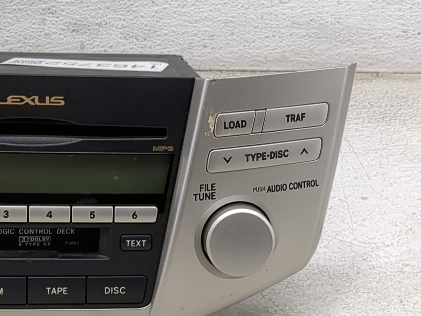 2007-2008 Lexus Rx400 Radio AM FM Cd Player Receiver Replacement P/N:86120-48A20 FX-MG9067ZT-02 Fits Fits 2006 2007 2008 200