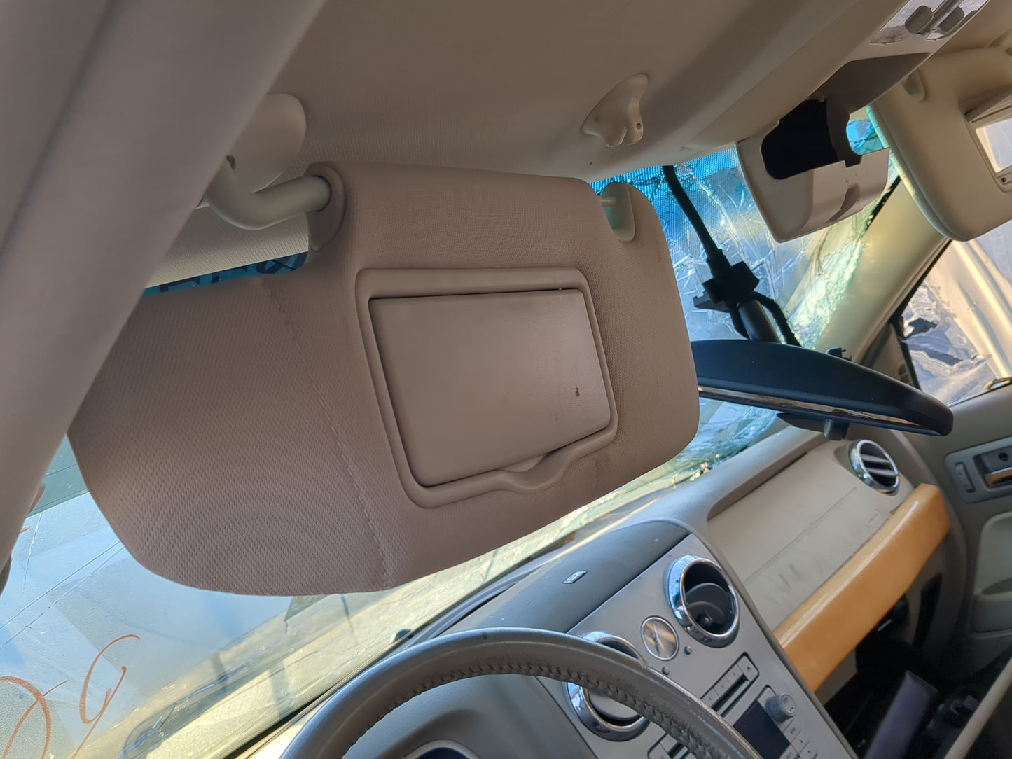 2007-2009 Lincoln Mkz Sun Visor Shade Replacement Driver Left Mirror Fits Fits 2006 2007 2008 2009 OEM Used Auto Parts - Oem