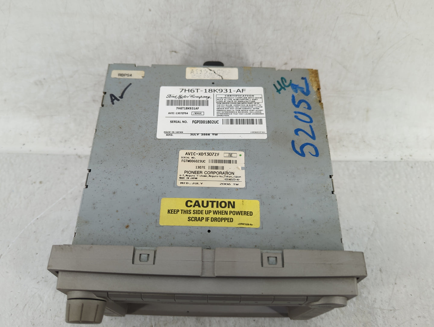 2007 Lincoln Mkz Radio AM FM Cd Player Receiver Replacement P/N:7H6T-18K931-AF Fits OEM Used Auto Parts - Oemusedautoparts1.