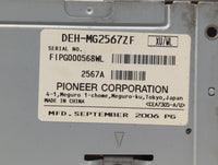 2007 Lincoln Mkz Radio AM FM Cd Player Receiver Replacement P/N:DEH-MG2567ZF 7H6T-18C815-AG Fits OEM Used Auto Parts - Oemus