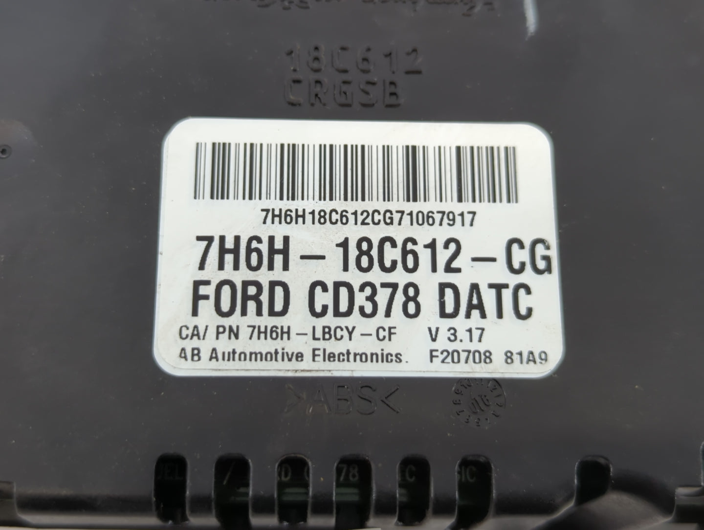 2007-2009 Lincoln Mkz Climate Control Module Temperature AC/Heater Replacement P/N:7H6H-18C612-CG Fits Fits 2007 2008 2009 O