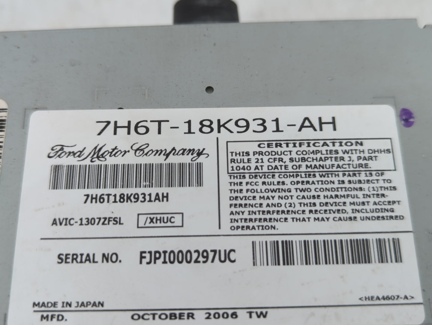 2007-2007 Lincoln Mkz Am Fm Cd Player Radio Receiver - Oemusedautoparts1.com