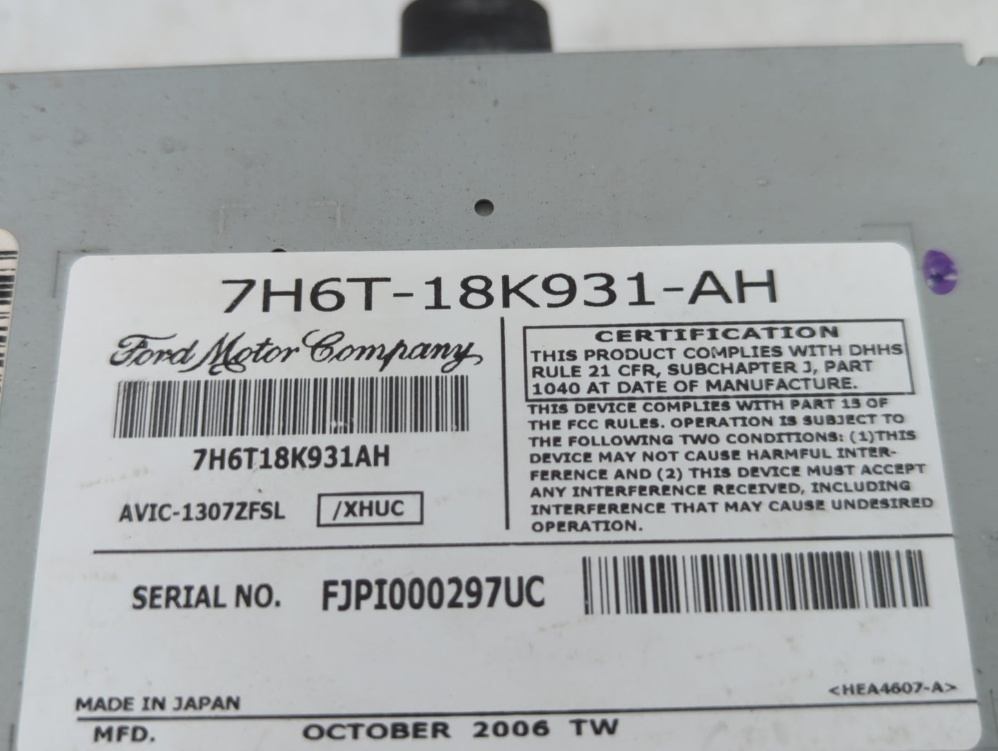 2007-2007 Lincoln Mkz Am Fm Cd Player Radio Receiver - Oemusedautoparts1.com
