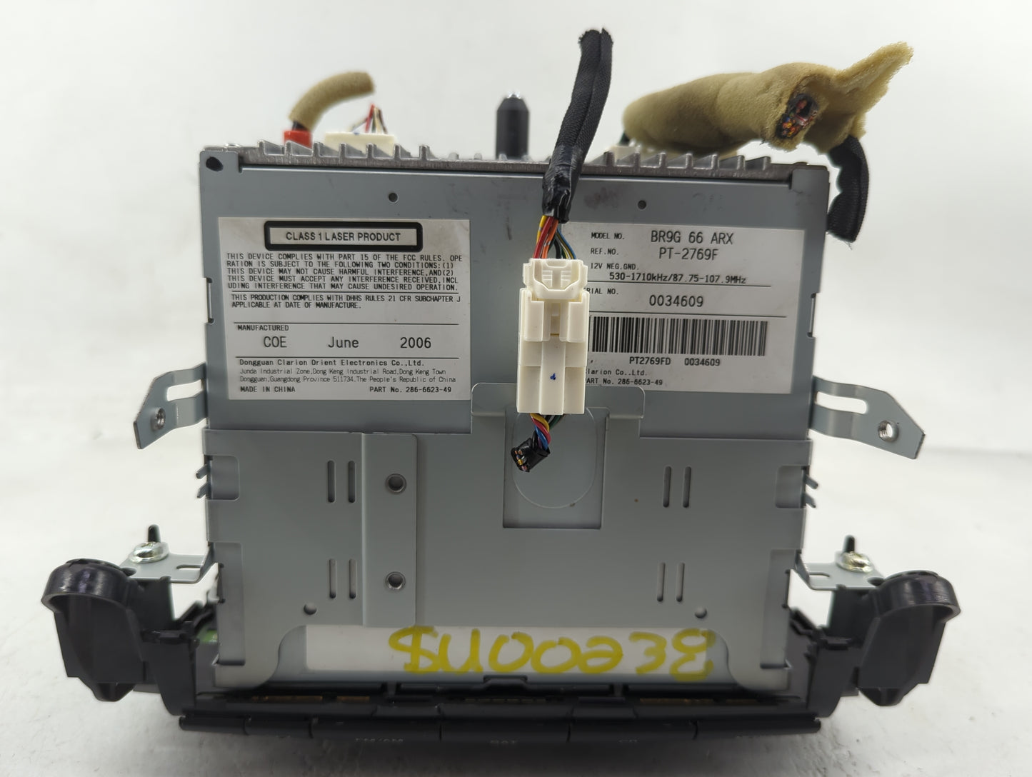 2006-2007 Mazda 3 Radio AM FM Cd Player Receiver Replacement P/N:BR9G-66-ARX Fits Fits 2006 2007 OEM Used Auto Parts - Oemus
