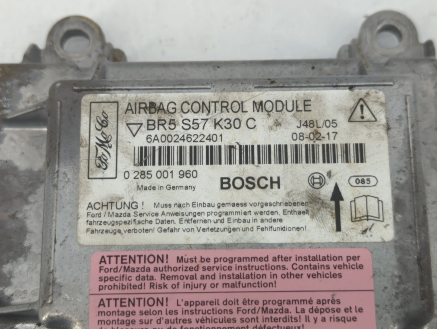 2007 Mazda 3 PCM Engine Control Computer ECU ECM PCU OEM P/N:0 285 001 960 Fits OEM Used Auto Parts - Oemusedautoparts1.com