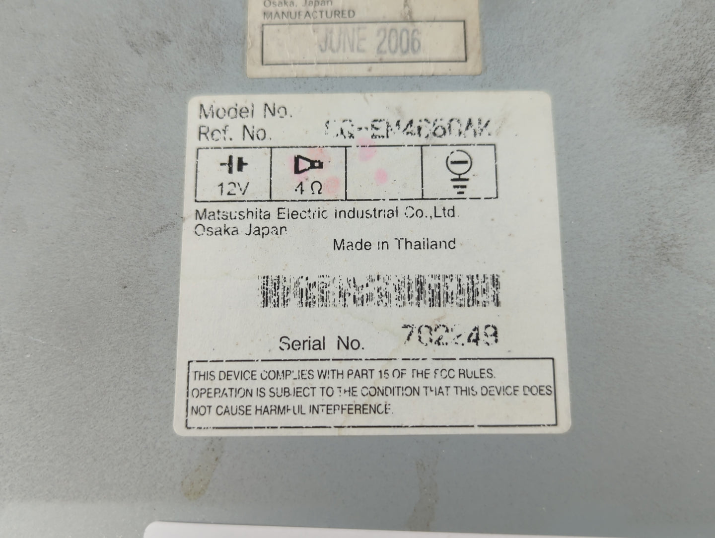 2006-2008 Mazda 6 Am Fm Cd Player Radio Receiver - Oemusedautoparts1.com