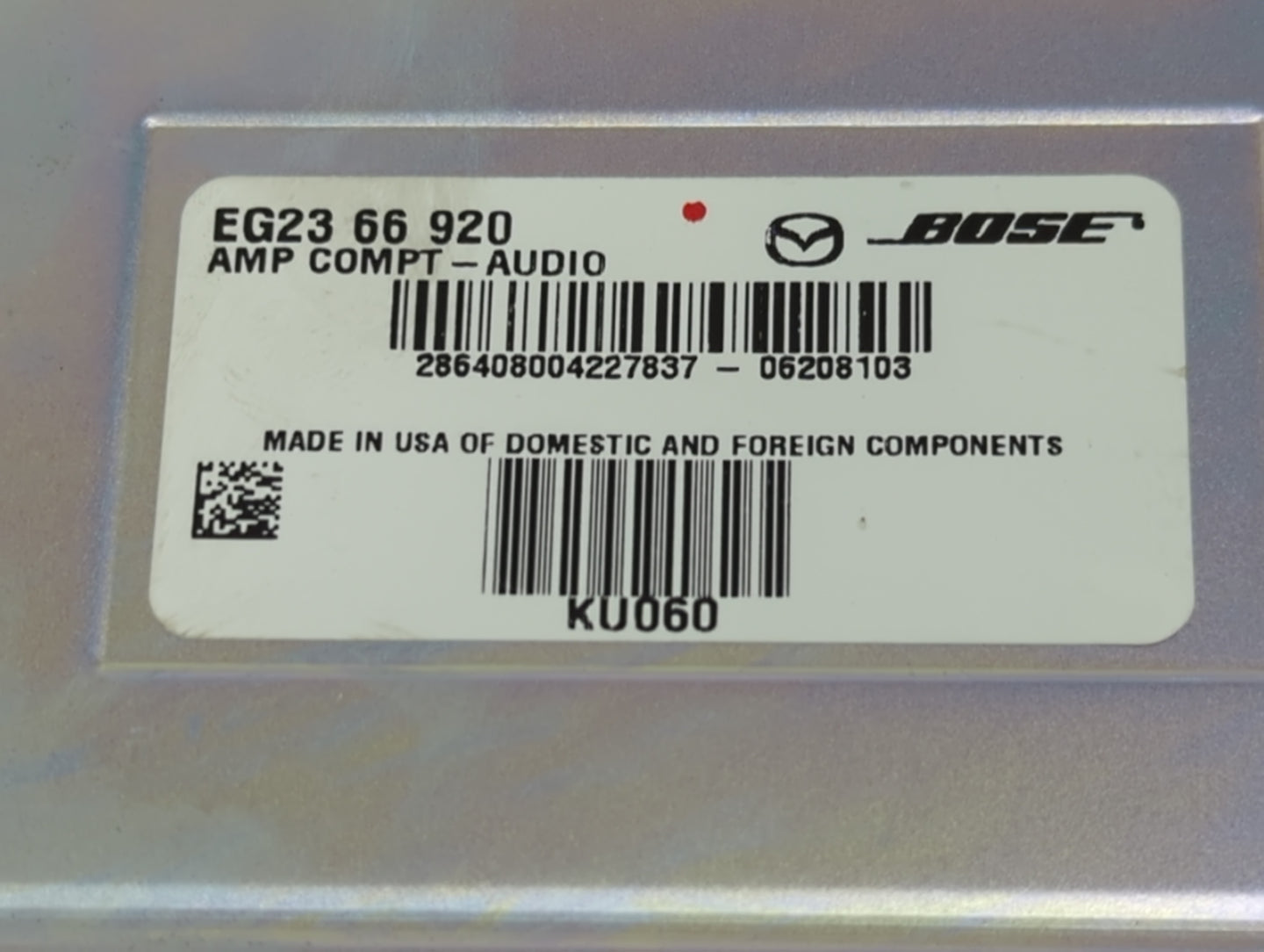 2007-2008 Mazda Cx-7 Radio Speaker Amplifier Eg23 66 920 - Oemusedautoparts1.com