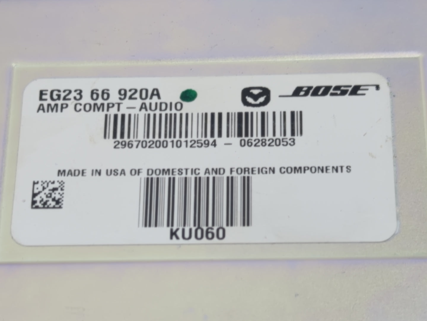 2007-2008 Mazda Cx-7 Radio AM FM Cd Player Receiver Replacement P/N:EG23 66 920A Fits Fits 2007 2008 OEM Used Auto Parts - O