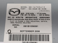 2007-2008 Mazda Cx-7 Radio AM FM Cd Player Receiver Replacement P/N:14795410 EG2666DV0B Fits Fits 2007 2008 OEM Used Auto Pa